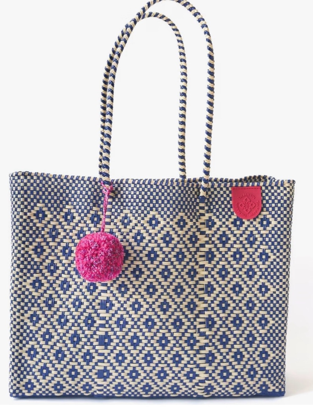 Mixte Woven Navy & Cream Tote
